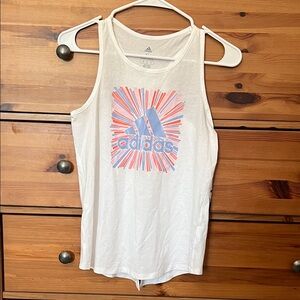 Adidas racerback Tank Top with Colorful Graphic Girls XL size 16 NWT